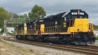 Blue Ridge Southern Railroad 4 Locomotives Cool Scheme Asheville North Carolina [upl. by Rosane667]