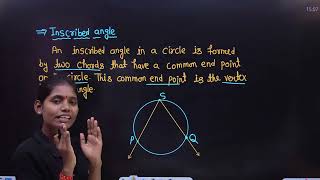 inscribed angle  geometry mathematics  class 10 [upl. by Cassella270]