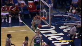 Larry Bird 1985 60pts vs Atlanta Hawks [upl. by Angelo]