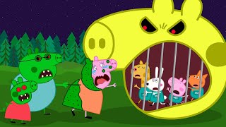 Zombie Apocalypse Police Save Peppa Pig Family From Zombie🧟‍♀️  Funny Peppa Animation [upl. by Carmelina]