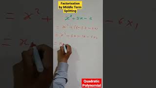 Middle Term Splitting Method1 Quadratic Polynomial shorts [upl. by Vasya]