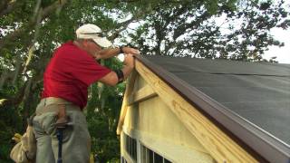 How to Install Roof Shingles on a Shed [upl. by Naivatco815]