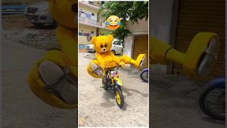 Mini Bike Ride 🤣teddy funnyshorts comedy [upl. by Sullivan]