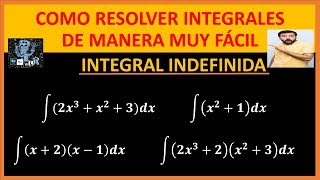 INTEGRALES INDEFINIDASDESDE CERO¡¡¡CLASE 1 PASO A PASO [upl. by Ahsrats958]