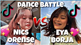 NICS ORENSE VS EYA BORJA 💖  Tiktok Dance Battle [upl. by Sutsugua]