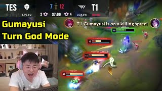 Uzi Reaction  T1 Crusshing TES  WORLDS 2024  3 Game Highlight [upl. by Aivatnuahs674]