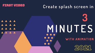 Create splash screen in Flutter with Animation in 2021  Flutter  Android studio [upl. by Anoerb]
