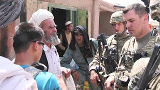 US Army Soldiers Visit Afghan Bazaar [upl. by Hayott]