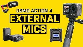 How to Connect Any Mic To The DJI Osmo Action 4 [upl. by Ecirtnuahs]