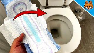 UNBELIEVABLE what you can do with a SANITARY NAPKIN in the TOILET 💥 GENIUS [upl. by Latsyek]