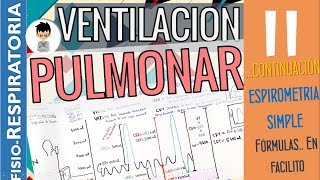 Ventilación Pulmonar VOLÚMENES CAPACIDADES Fórmulas ESPIROMETRIA Fisiología Respiratoria  P2 [upl. by Hoskinson]