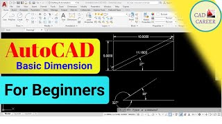 AutoCAD Basic Dimension Command  DIMLINEAR  DIMALIGNED  DIMROTATED  DIMVERTICAL  DIMHORIZONTAL [upl. by Diantha141]