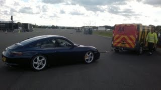 Porsche 996 engine failure at the Top Gear test track for The Supercar Event Timing chain snap [upl. by Jedlicka]