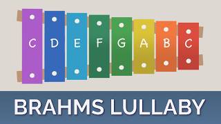 How to play Brahms Lullaby on a Xylophone Easy Songs Tutorial [upl. by Isahella]