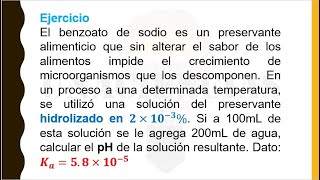 Ejercicio de hidrólisis de sales  II [upl. by Morey]