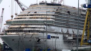 NEW  Costa Diadema under Construction Fincantieri Shipyard Marghera  Venice in Italy [upl. by Shawn]