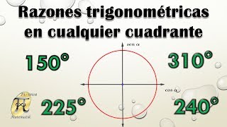 Razones trigonométricas para ángulos notables en cualquier cuadrante Sin calculadora [upl. by Eurydice]