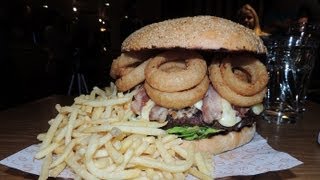 2KG ONION RING Burger Challenge in SCOTLAND [upl. by Anaidni219]