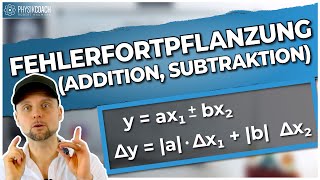 Fehlerfortpflanzung Addition Subtraktion  Fehlerrechnung [upl. by Inimak]
