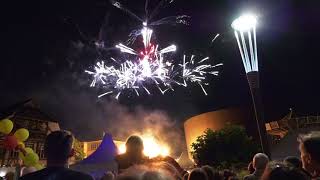 Ballonglühen und Feuerwerk beim Steiffsommer 2018 [upl. by Staffan]