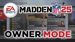 Madden 25 Owner Mode Overview Madden NFL 25 Gameplay [upl. by Nellad]