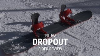 Nitro Dropout 2019 Snowboard Rider Review  Tacticscom [upl. by Adnauqaj808]