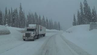 Snowstorm on Kootenay Pass BC [upl. by Belding932]