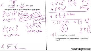 9Sınıf Matematik 1Dönem 1Yazılı [upl. by Omik]