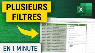 Ajouter plusieurs filtres sur une seule feuille sur Excel [upl. by Coretta]