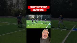 LB Mirror Drill Perfect for Tackling and Footwork  Football Drills shortsviral [upl. by Fremont]