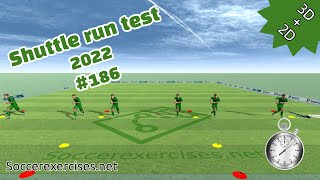 Shuttle run  beep test 2022 complete test with free music download  Soccer Exercises  186 [upl. by Elleivap]