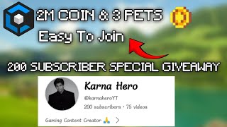 200 subscriber special giveaway 🎁✨  Karna Hero  CraftersMC [upl. by Atirrehs515]