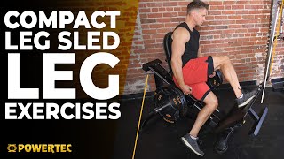 Powertec Compact Leg Sled  Leg Workout  Angled Leg Press For Home Use [upl. by Kendrah874]