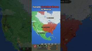 United States Vs Canada Vs Mexico worldbox superworldbox shorts geography map subscribe [upl. by Fabrin37]