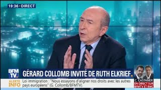 Asile et immigration Gérard Collomb se dit confiant sur le vote du texte par la majorité [upl. by Itsyrk]