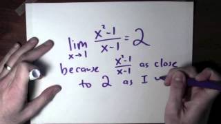 What is the limit of x2  1x1  Week 1  Lecture 6  Mooculus [upl. by Troxell864]