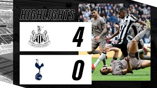 Newcastle United 4 Tottenham Hotspur 0  Premier League Highlights [upl. by Emarej]