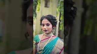 Maharashtrian bride look 🤩makeupartist hairstyle saree fashion look photography [upl. by Valerian]