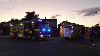 South Kirkby Cudworth amp Featherstone at an Incident  West  South Yorkshire Fire amp Rescue Service [upl. by Mitchell]