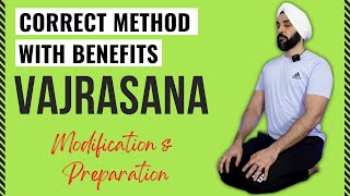 How to do Vajrasana Thunderbolt Pose Benefits amp Precautions of Vajrasana [upl. by Mcgruter39]