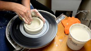 How to Drop the Middle and Open Clay on the Potters Wheel [upl. by Asilef769]