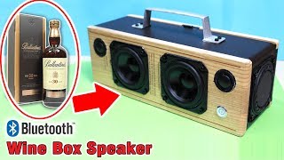 DIY Bluetooth Speaker From Wooden Wine Box [upl. by Mendez]