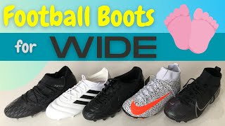 How to find Kids Football Boots for WIDE FEET 2020 UPDATE ft Nike Adidas Mizuno amp Puma cleats [upl. by Chrisman58]