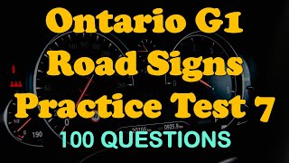 Ontario G1 Road Signs Practice Test 7 100 QA [upl. by August]