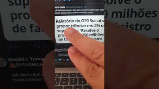 Relatório de evento social vai propor tributário em 2 superricos Eles vão embora do país 💸💸💸💸💸💸💸 [upl. by Junina]