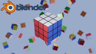 Creating a Rubiks Cube in Blender  10x Speed Timelapse [upl. by Westberg639]