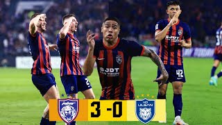 JOHOR DARUL TAZIM  3  vs  0  ULSAN HD • ASIA CHAMPION LEAGUE ELITE 2425 [upl. by Esikram]