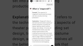 What is quotstagecraftquot [upl. by Iggep]