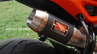 Motorcycle antics Competition Werkes USA slipon exhaust for KTM 890 Duke GP [upl. by Aynwad]