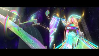 Rainbow Road 3DS And Wii But with inverted textures Mario Kart 8 Deluxe [upl. by Eilagam]